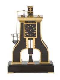 Une pendule industrielle en bronze patiné français "marteau-pilon", Guilmet vers 1880 - image 2