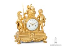 Eine französische Louis XVI vergoldete Bronze-Pendeluhr 'Krieg und Liebe', François Vion, um 1770. - image 1