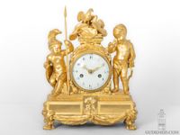 Eine französische Louis XVI vergoldete Bronze-Pendeluhr 'Krieg und Liebe', François Vion, um 1770. - image 2