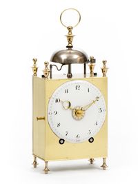 Eine französische Messing-'Capucine'-Reiseuhr mit Schlagwerk, Repetition und Wecker, ca. 1790. - image 1