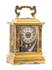 Eine seltene französische Chinoiserie-Reiseuhr mit Grande Sonnerie-Schlagwerk, ca. 1880. - image 1