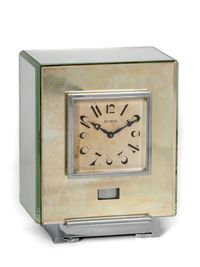 A French Art Deco mirror glass Reutter Patent atmos clock, model A3, circa 1933. - image 1