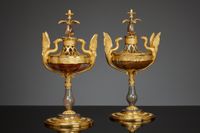 Pair of Russian mounted agate coupes, Saint Petersburg - image 1