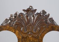 Zes Hollandse wortelnoten Louis XV Stoelen - afbeelding 2