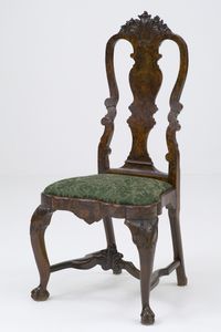 Zes Hollandse wortelnoten Louis XV Stoelen - afbeelding 3