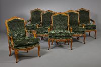 Ensemble of six Louis XV fauteuils à la Reine - image 1
