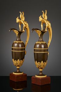 Paar Empire Sierkannen, toegeschreven aan Claude Galle - afbeelding 1