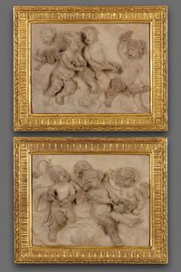 Pair of terracotta Louis XVI plaquettes,  attributed to Gilles-Lambert Godecharle - image 1
