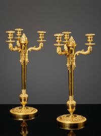 Pair of French Empire Retour d’Égypte candelabra - image 1
