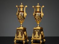 Pair of French Empire Retour d’Égypte ornamental vases - image 1