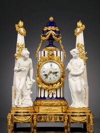 French Louis XVI Pendule with biscuit and porcelaine de Sèvres - image 2