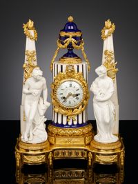French Louis XVI Pendule with biscuit and porcelaine de Sèvres - image 3