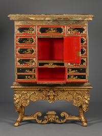 German Baroque lacquer writing cabinet - image 3