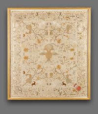 Chinese embroidered silk bedspread - image 4