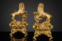 Pair of French Régence Chênets - image 1