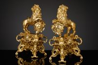 Pair of French Régence Chênets - image 2