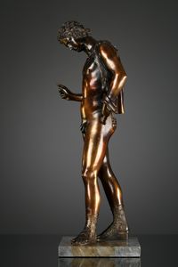 Italian bronze statue, Narcissus,  attributed to Vincenzo Gemito - image 2