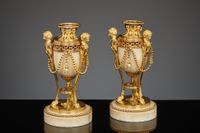 Paar Franse Louis XVI cassolettes - afbeelding 2
