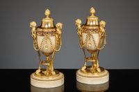 Paar Franse Louis XVI cassolettes - afbeelding 1
