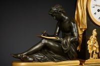 French Empire Mantel Clock, l'étude et le philosophie - image 2