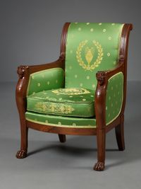 Frans Empire Ensemble van vier Fauteuils en twee Bergères,  toegeschreven aan F.H.G. Jacob-Desmalter - afbeelding 2