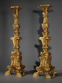 Pair of Large Italian Louis XIV Torcheres - image 1
