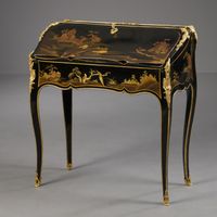French Louis XV Lacquered Bureau, attributed to J.P. Latz - image 1
