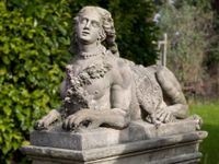 Pair of French Sandstone Sphynxes - image 4