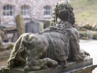 Pair of French Sandstone Sphynxes - image 6