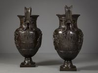 Paar Grote Bronzen Sierurnen, Jean-Désiré Ringel d'Illzach - afbeelding 2