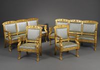 Piemontese ensemble of two armchairs and two sofas - image 1