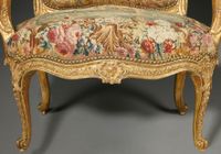 Pair of Louis XV gilt-wood Armchairs from the Waterford Suite, Jean Jacques Tilliard  - image 7