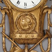 Large Dutch Louis XVI wooden cartel clock - image 2