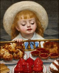 Victor Tortez (1843-1890), het meisje in de patisserie - afbeelding 1
