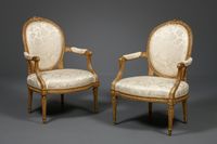 Pair of French Louis XVI fauteuils - image 1