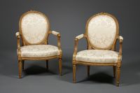 Pair of French Louis XVI fauteuils - image 2