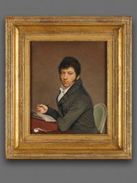 Circle of Jacques-Louis David: Self portrait of a writing man - image 2
