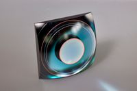 Laszlo Lukacsi (Hungarian, b.1961) 'Sea Eye' Laminated Glass Sculpture - image 4