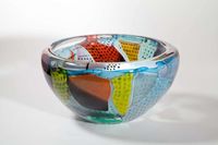 Willem Heesen, Unieke glazen kom uit de serie 'Carnaval do Rio', uitvoering De Oude Horn, 1996 - afbeelding 6