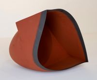Wouter Dam, (1995), sculptural terracotta object with black edge, 1995 - image 1
