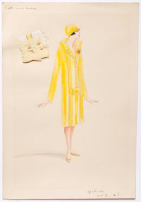 Charles LeMaire, Original Art Deco costume designs for George Gershwins Broadway musical 'Tell me More', 1920s - image 2