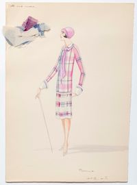 Charles LeMaire, Original Art Deco costume designs for George Gershwins Broadway musical 'Tell me More', 1920s - image 3