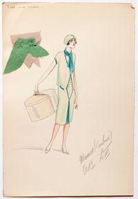 Charles LeMaire, Original Art Deco costume designs for George Gershwins Broadway musical 'Tell me More', 1920s - image 4