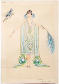 Charles LeMaire, Original Art Deco costume designs for George Gershwins Broadway musical 'Tell me More', 1920s - image 6