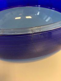 A.D.Copier, wide blue bowl, manufactured by Lino Tagliapietra and Bernard Heesen, 1990. - image 8