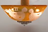 Sybren Valkema voor Glasfabriek Leerdam, Glazen plafondlamp met een deel van de dierenriem, 1947 - afbeelding 6
