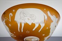 Sybren Valkema voor Glasfabriek Leerdam, Glazen plafondlamp met een deel van de dierenriem, 1947 - afbeelding 4