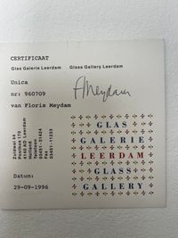 Floris Meydam, unica gemaakt in Frome Engeland, helder, blauw en wit glas, 960709, Neil Wilkin - afbeelding 4