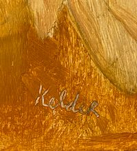 Toon Kelder, oil on panel, nude figures - image 3