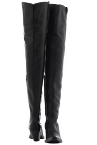  Givenchy Thigh High Black Leather Western Style Boots